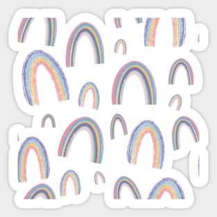 Rainbows - naïve or childish art for cool people. Great for nurses and teachers. Wear it with pride. Sticker